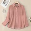 ZANZEA Women Turn Down Collar Loose Casual Long Sleeve Blouse