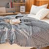 Simple Black White Checkerboard Pattern Summer Quilt Cotton Skin-friendly Air Conditioning Quilted Quilt Multifunction Blanket