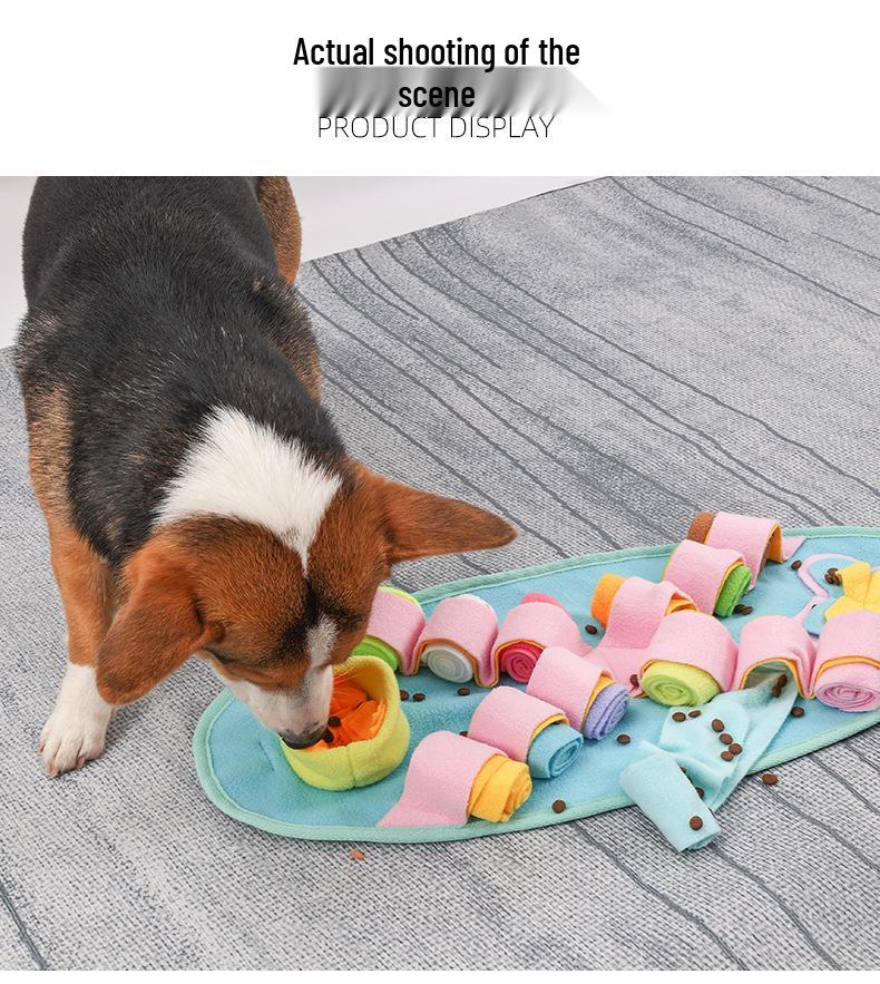 Pet Sniffing Puzzle Mat: Slow Feeder & Emotion Soother for Dogs & Cats