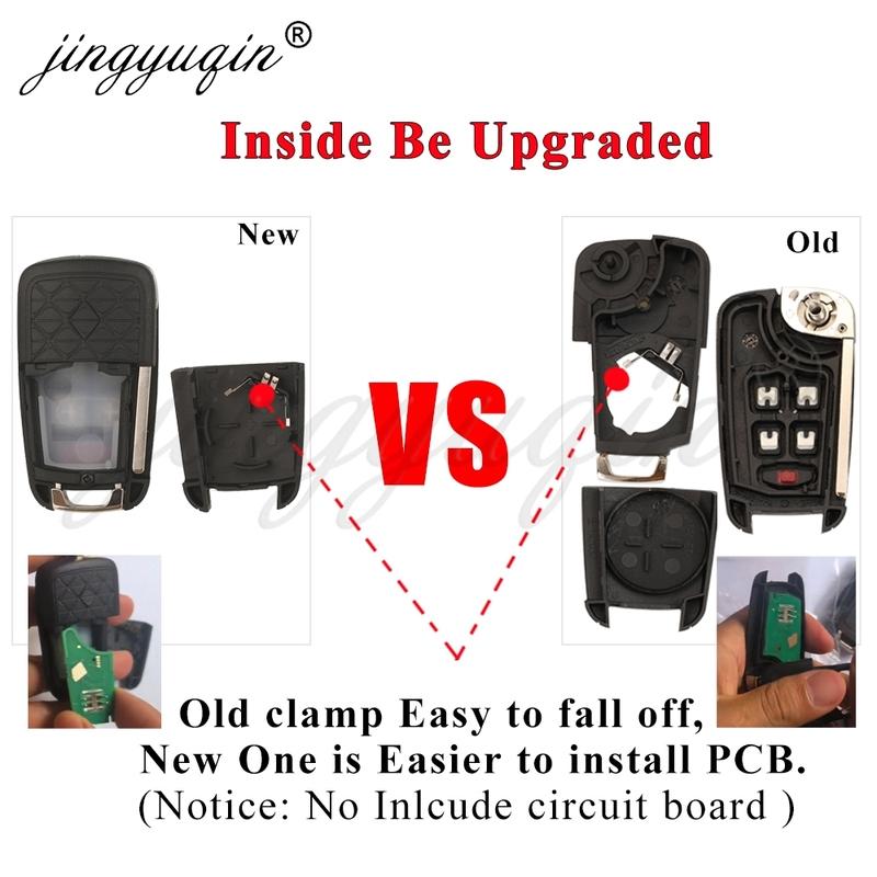 New 2/3/4/5BTN Remote Flip Car Key Shell For Opel Vauxhall Insignia Astra J Chevrolet Cruze Lova Camaro Impala Spark Buick GMC