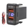 Dual USB Port Charger Socket QC3.0 Fast Charge Charging Outlet Power Adapter for FJ Cruiser Fortuner Hilux Tacoma