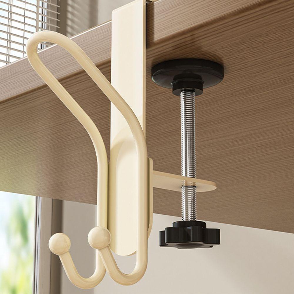 Adjustable Backpack Hook No Drill Desk Hanger Multi Functional Table Edge Hook Office