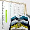 Metal Hooks Clothes Drying Rack Iron Chain Foldable Closet Organizer Space Saving Multi-port Hangers Hooks Closet Organization