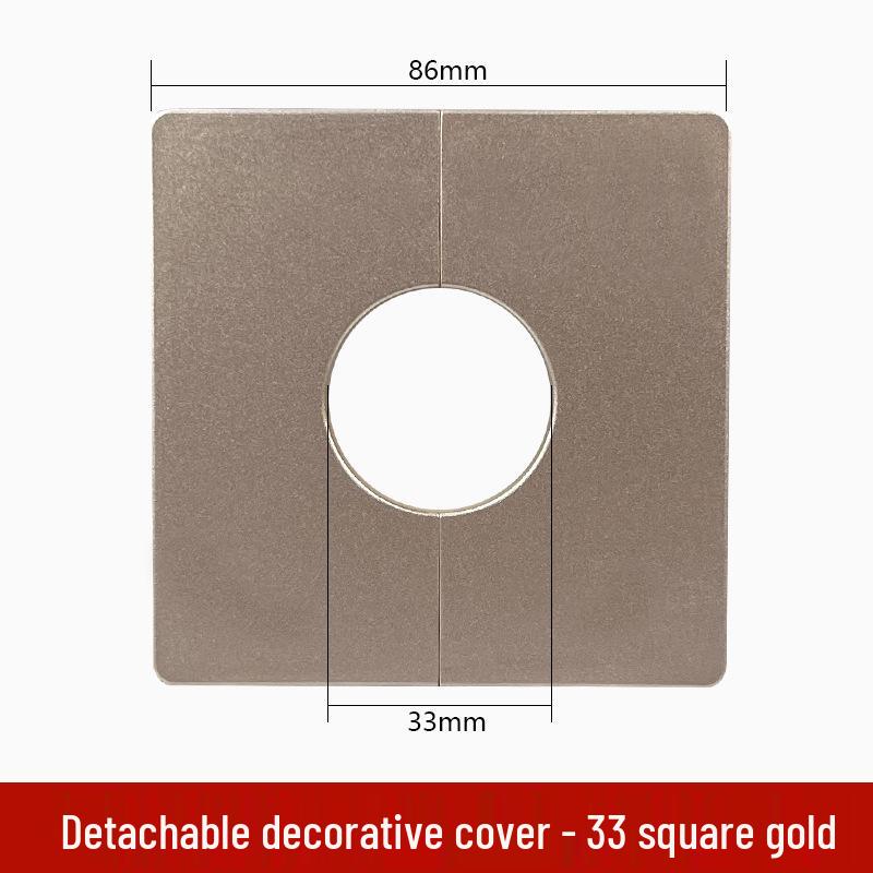 Square Detachable Cable Hole Cover Plate – Adhesive Decorative Wall Plug with Buckle for TV.