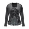 JPNTKY Women's Fashion Casual V-Neck Long Sleeve Blouses & Shirts