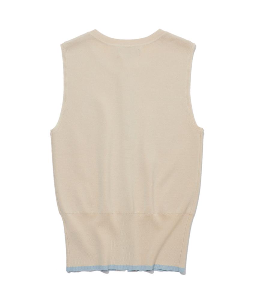 PENFIELD Knit Color-Blocked Slim Sleeveless Ivory_Fs2Ne60F
