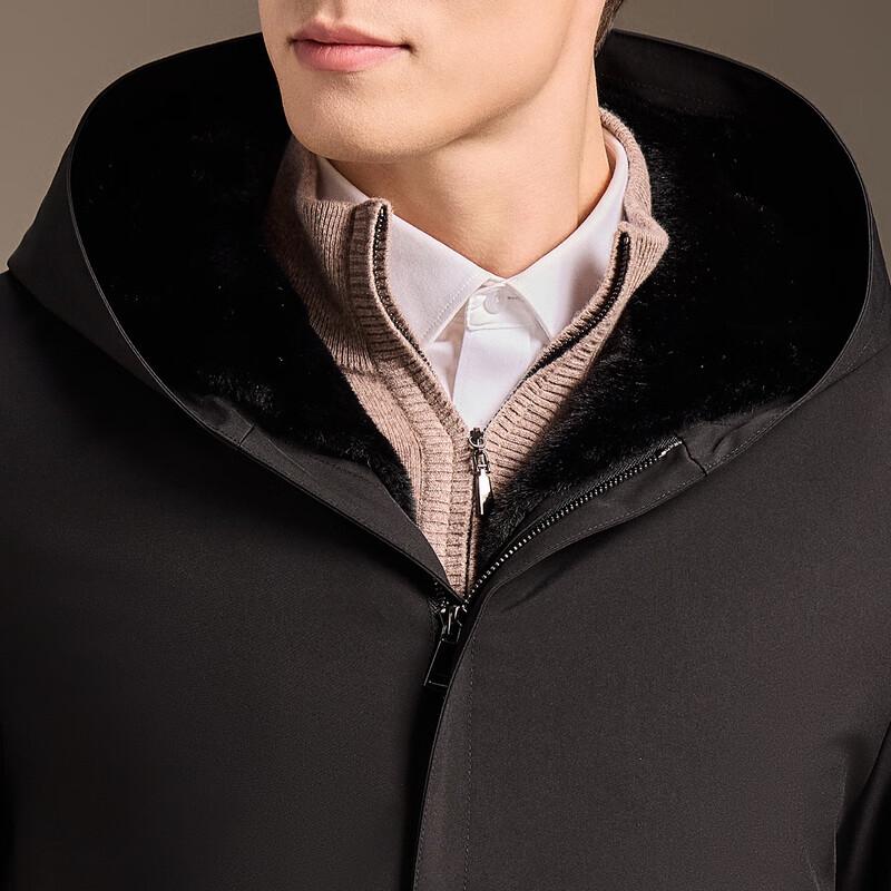 Antonio Men's Warm Hooded Coat with Removable Liner