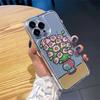 Green Plant Potted Pig Transparent Phone Case for Apple iPhone 13/14/15/16/17 Pro/Pro Max - Soft Shell