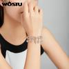 WOSTU 925 Sterling Silver Cute Cat Animal Charms Pendant for Original 3mm Bracelets & Necklaces