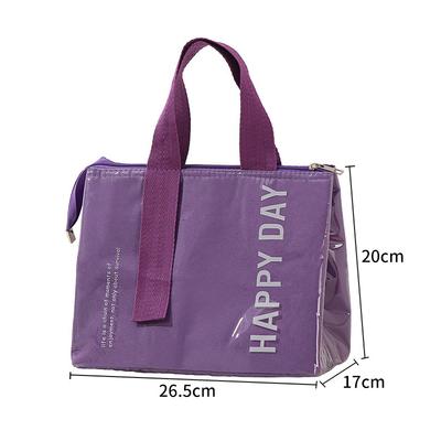 Isolierte Lunchtasche Pu Wasserdichte Isolierung Bento Pack Aluminiumfolie Camping Picknick Isolierte Tasche Bento Lunch Handtasche