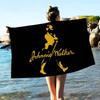 Fashion J-Johnnie W-Walker Beach Towel Colorful Bath Towels For Girl Microfiber Quick Dry Custom Sand Free Beach Yoga Gym Pool