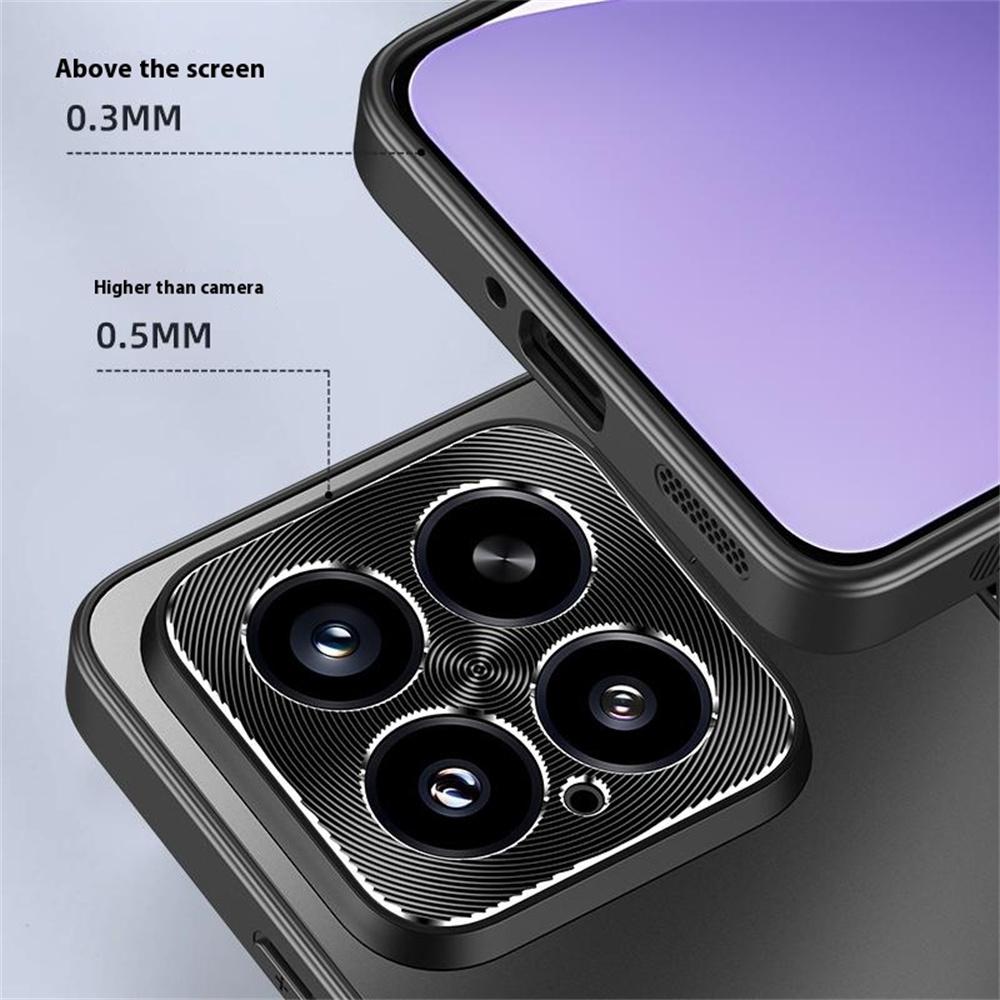 

For Xiaomi 15 Case CD Veins PC+TPU Anti-Slip Phone Back Cover Blue