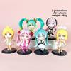 Hatsune Cat Miku Style Falling Posture Anime Fairy Tale Theme Model Ornament