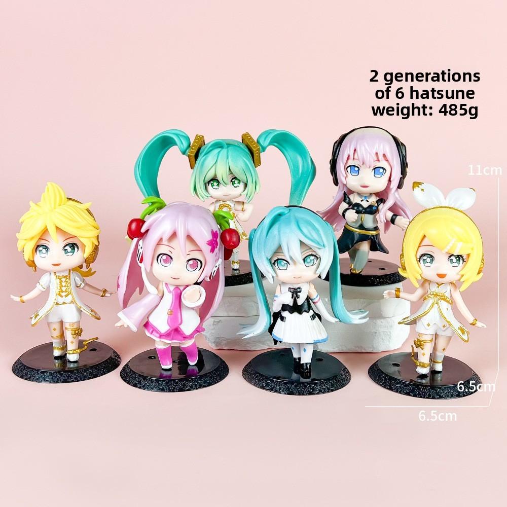 Hatsune Miku Cat Style Falling Posture Anime Fairy Tale Theme Ornament Model