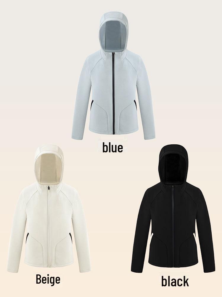 D Brand Spring/Autumn Knit Sports Jacket: Casual Hooded Cardigan Sweatshirt
