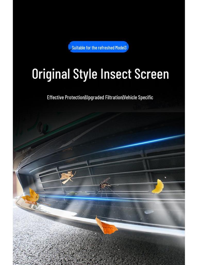 Tesla Model 3 Front-Insektenschutz Lufteinlassabdeckung (Erfrischter Originalstil)
