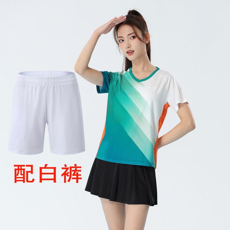 Quick-Dry Breathable Badminton Set Men Women Tennis Ping Pong Sport Shirt Short Sleeve Activewear