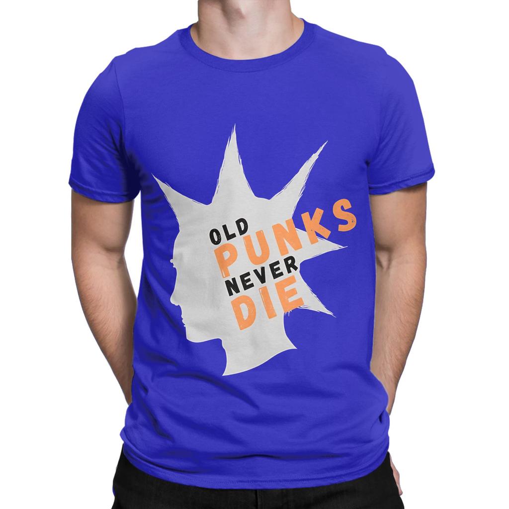 Old Punks Never Die Cool Design Tee Pullover Hoodie Funny 100 Cotton Tshirt Old Punks Never Die Tops Tees For Unisex