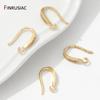 1/2/3 Paare 14K Gold Plated Messing Mit Zirkon Ohrhaken, Ohrbügelhaken, DIY Ohrring-Herstellungsmaterialien, Zubehör Für Schmuck