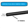 3:1 10Meter Black Polyolefin Shrinking Heat Shrink Tube Wire Cable Insulated Sleeving Tubing ID 12.7mm Wire Connector Protector