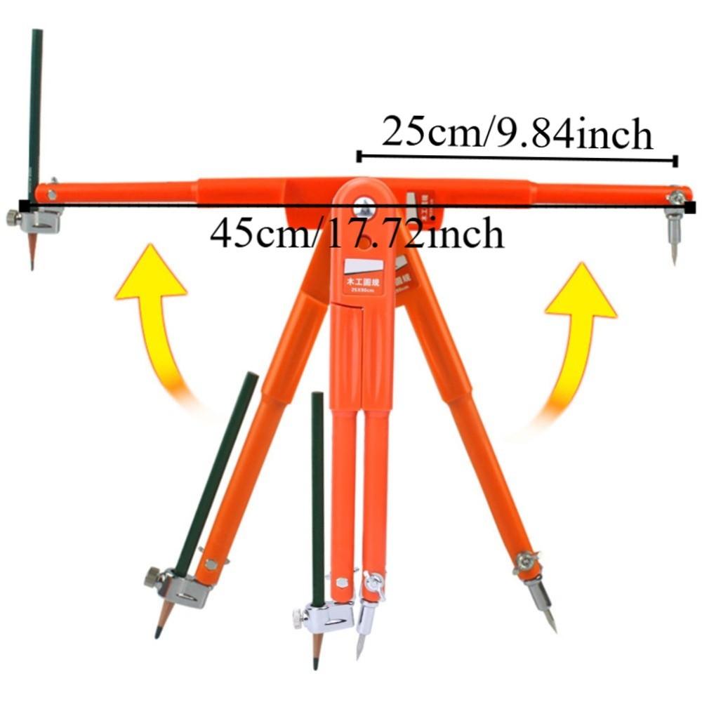 Large Woodworking Compass with Pencil 15.7 Inch Carpenters Compass Pencil Holder Drawing Compass Professional