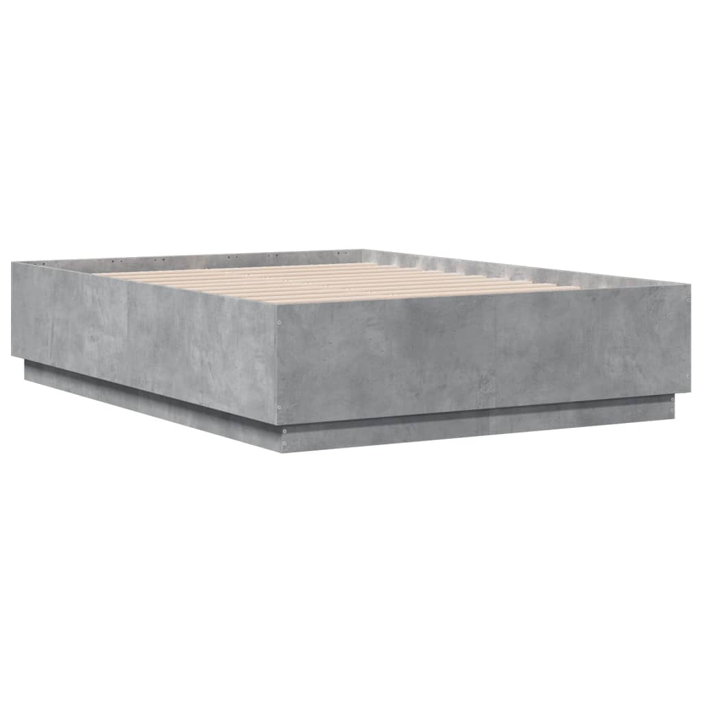 Bed Frame Concrete Grey 120x190 cm Particleboard