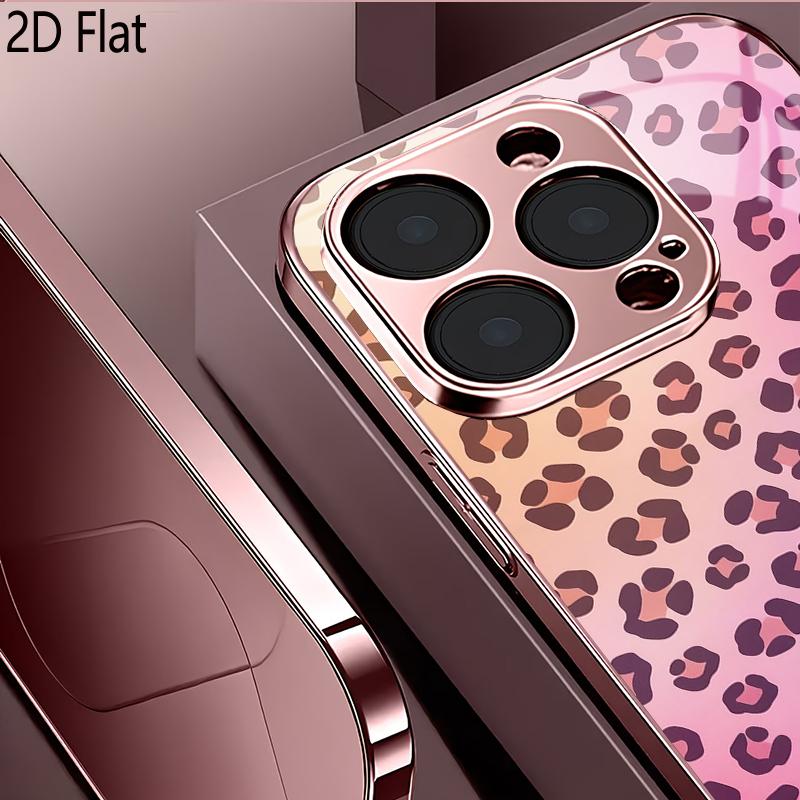 PurpLeo 2DFlat For iPhone17 18 16 15 14 13 12 11 Pro Max XS XR 8 7Plus Phone Cover Shockproof Protective Back Cover