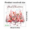 Autocolant de perete cu flamingo Moș Crăciun de desene animate Decor de Crăciun Fericit Mural Festival Decor Home Decalcomanii autoadezivi de Anul Nou