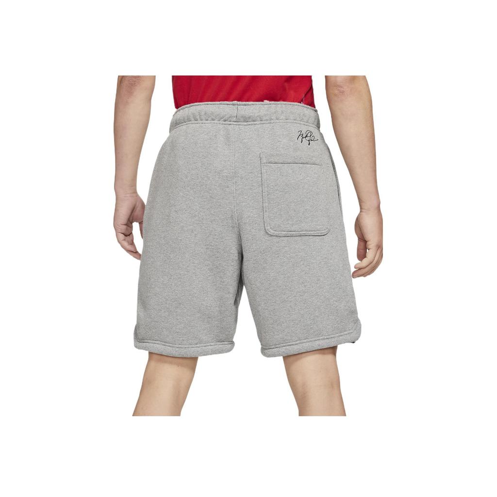 Jordan Fleece-Lined Solid Color Drawstring Jogger Shorts Men Bottoms Gray DA9827-091