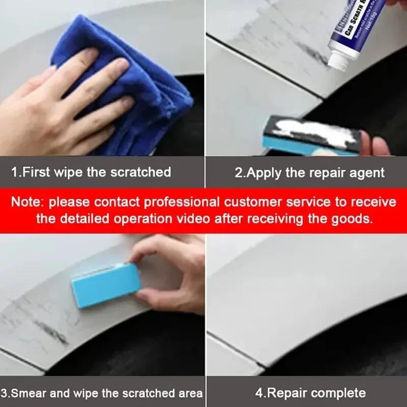 Car Wax Scratch Repair Kit – Polishing & Grinding Compound with Anti-Scratch Cream for Auto Body Paint Care
