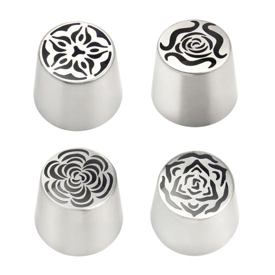 Oversized Russian Piping Tip Set Decorative Marshmallow Nozzle Stainless Steel Flower Nozzles for DIY Baking 3D Bouquets Roses And Patterns Decoration
