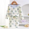 2-Piece Set Soft Pajamas Children Boys Girls Baby Spring Autumn Cartoon Long Sleeve Home Sleepwear Set Christmas