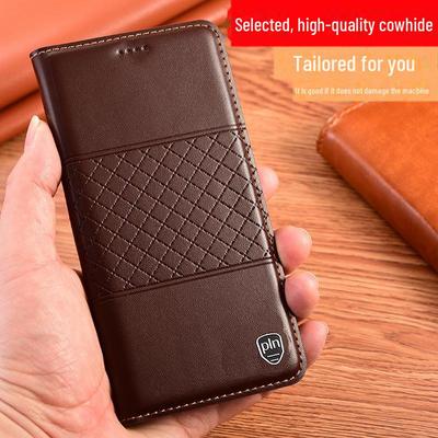 Genuine Leather Flip Cover for Apple 15Pro Max, iPhone 14Plus, 13, 12Mini, 7, and 8 for Ultimate Protection.