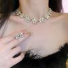 Blumenkette Ohrringe für Frauen Leichter Luxus Temperament Elegant Party Hochzeitsparty Schmuck