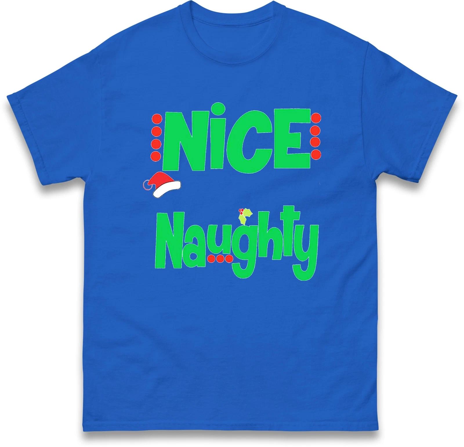 Nice Naughty Christmas Funny Holiday T Shirt,Merry Christmas Fashion Wear Gift 2XL