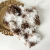 Thick Plush Faux Shearling Scarf Spotted Pattern Curly Fleece Collar  Outdoor Shopping