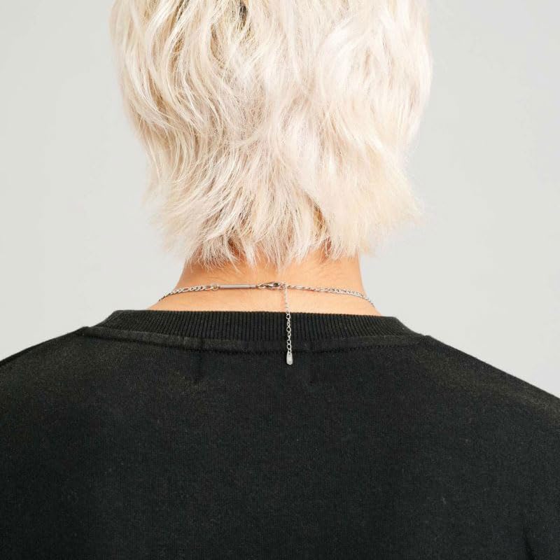 Wrapped Slendery Chain Necklace Figaro 55cm Surgical Stainless Steel Hypoallergenic Custom Pouch Included Brand [Lionheart] Men's