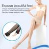 Women Summer Ultra Thin Sheer Footless Stirrup Tights Stockings Solid Color Control Top Silk Pantyhose Dance Leggings