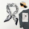 Summer imitation silk satin silk scarf magnetic suction silk scarf lazy silk scarf long necklace decorative thin scarf
