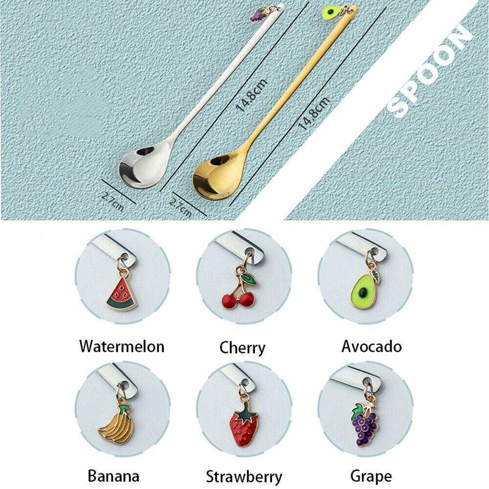 Golden Coffee Spoon Stainless Steel Tea Spoon Portable Stirring Spoon