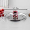 Stainless Steel Round Dinner Plate Tray - Versatile for Tableware, BBQ, Deep & Flat Dishes