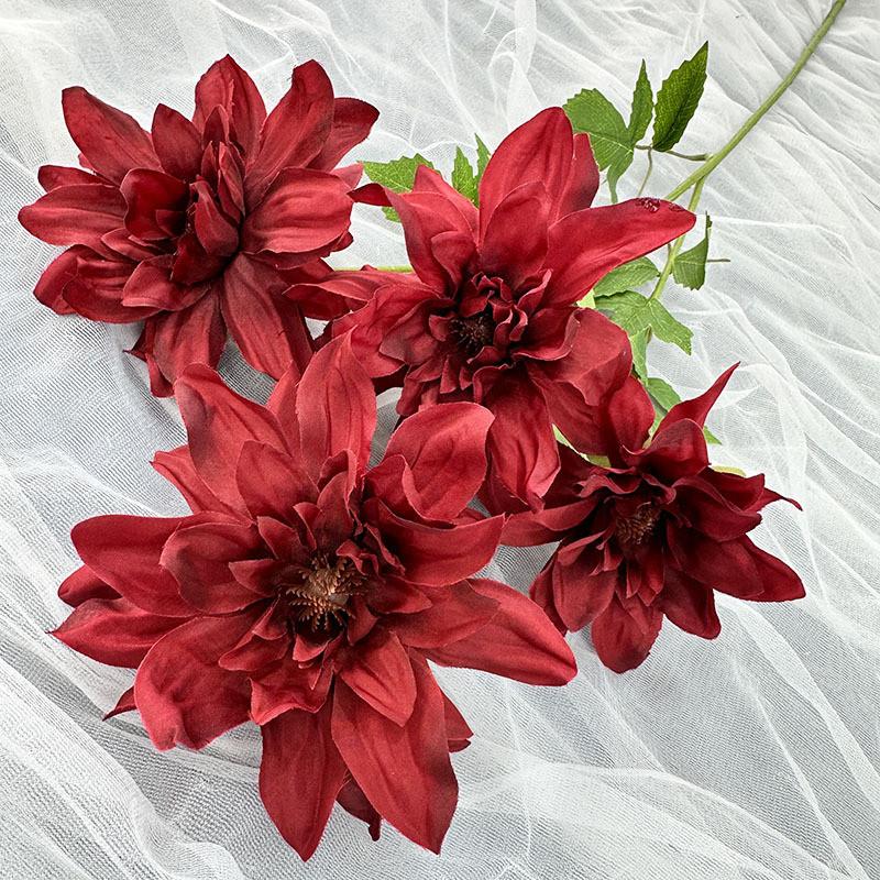 Artificial Dahlia Flower Wedding Hotel Restaurant Decoration Desktop Ornament