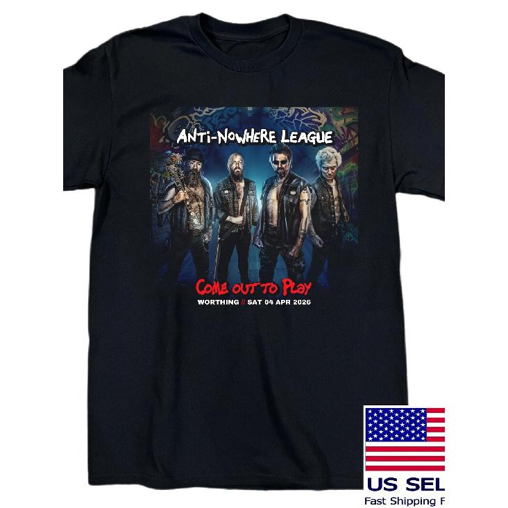 NEW Nowhere League Band Tour Concert Cotton Black All Size T Shirt S чёрный