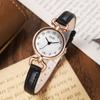 Watch Korean Version Niche Women's Watch Simple Spark Patterned Dial leather strap Waterproof Ladies Fashion Quartz Wristwatches