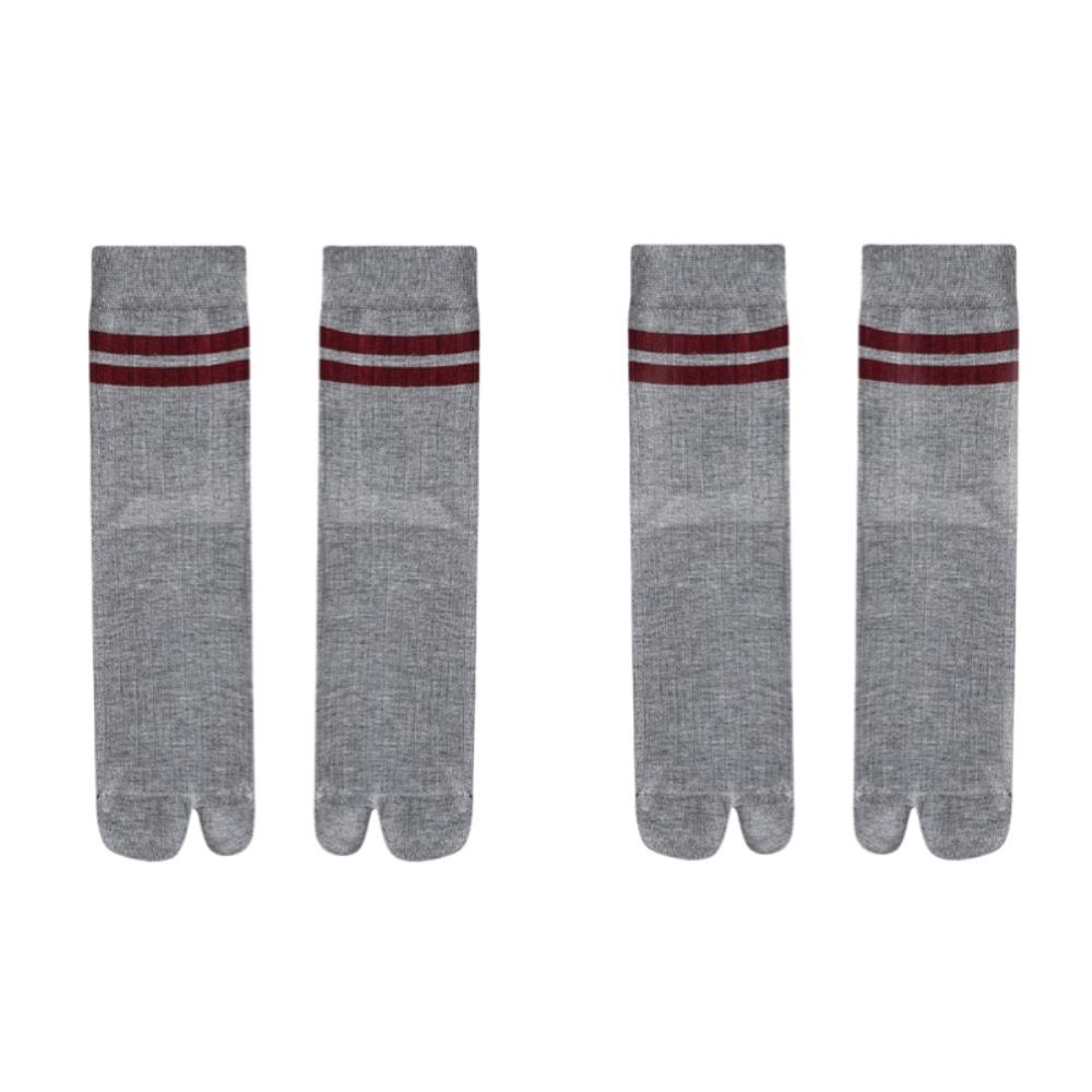 2Pairs Breathable Toe Mid Calf Socks Sweat Absorption Toe Separator Socks Two Toe Tube Socks  Women