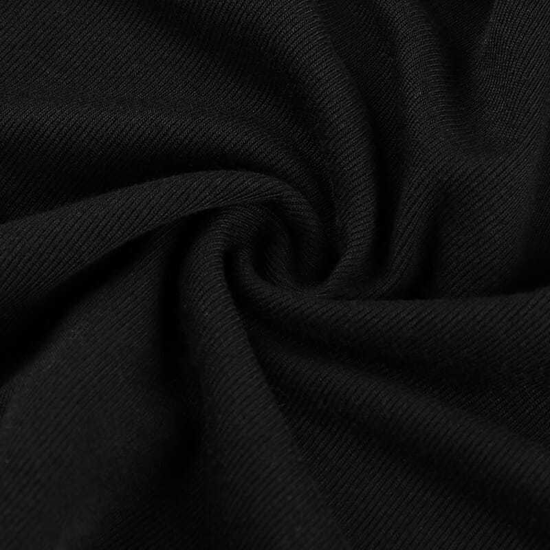 Dvoudílné tričko v kontrastní barvě s odklopenými rameny Dámské Slim Nepravidelné Top Krátký Dlouhý Rukáv