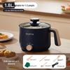 Multi-Functional Electric Cooker and Steamer for Dorms - Compact One-Person Hot Pot for Instant Noodles and More