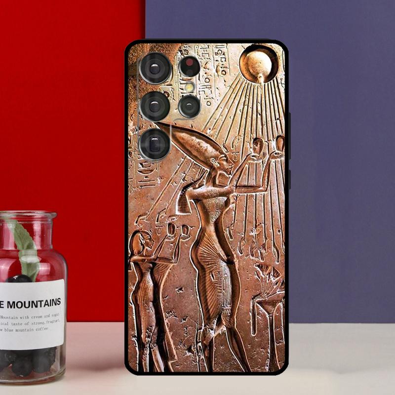 Egypt Pharaoh Mural Funda Case For Samsung Galaxy S25 Ultra S9 S10 S20 S21 FE S22 S23 Plus S24 Ultra Phone Cover