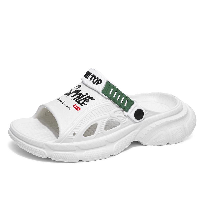 Fashion NEW Men's Massage Slippers White Outdoor Sandals Beach Comfortable Soft Slides Casual Shoes Men Indoor Outdoor Sandals