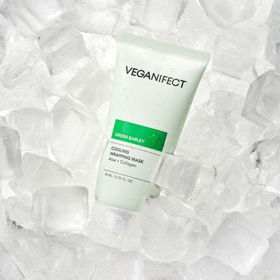 Veganifect Green Barley Aloe Wrapping Mask Pack 80ml (+Brush Free)